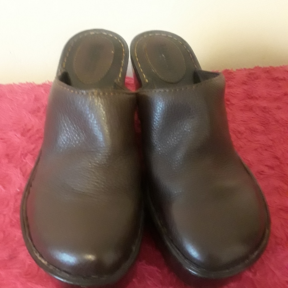 Born Women Leather Clog Slides